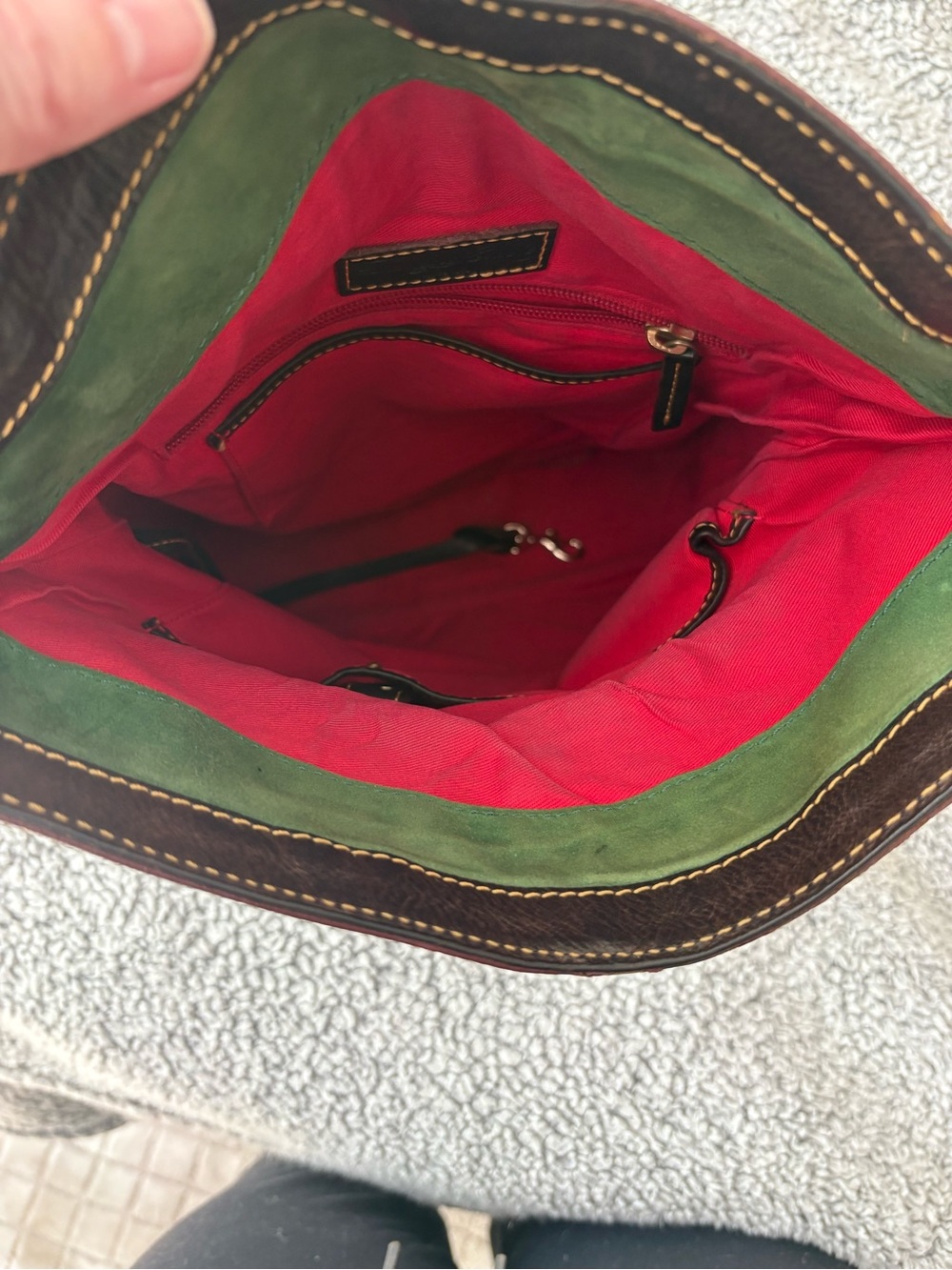 Dooney & Bourke Dark Brown Leather Crossbody Bag - Picture 5 of 5